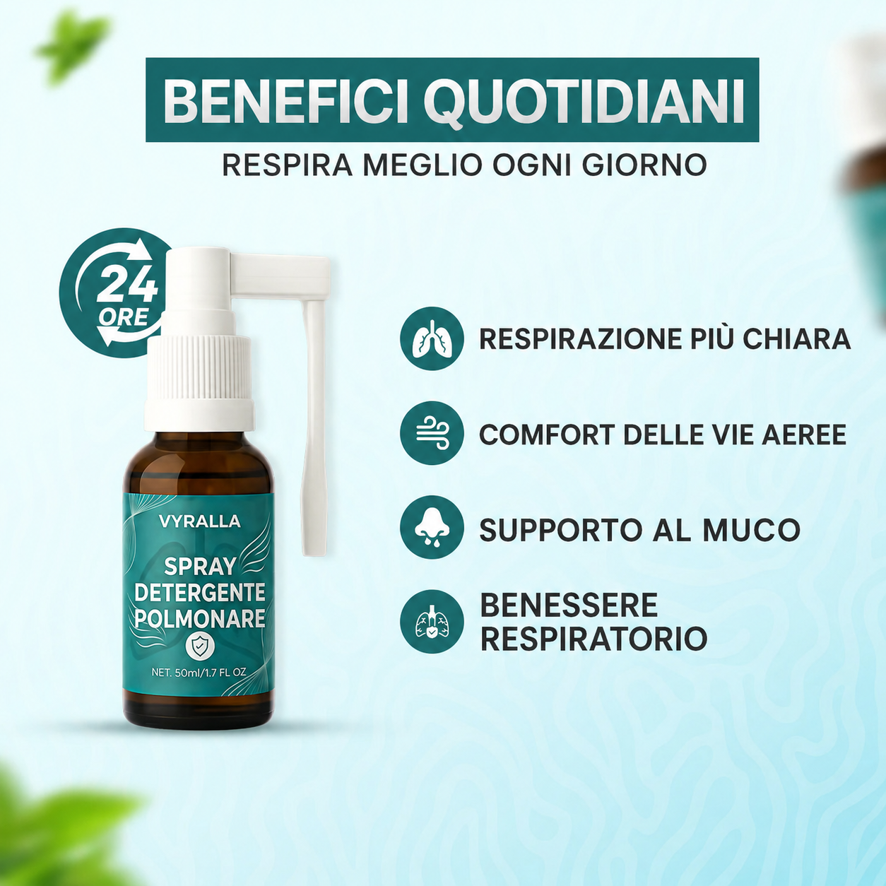 Vyralla™ Spray Detergente per i Polmoni