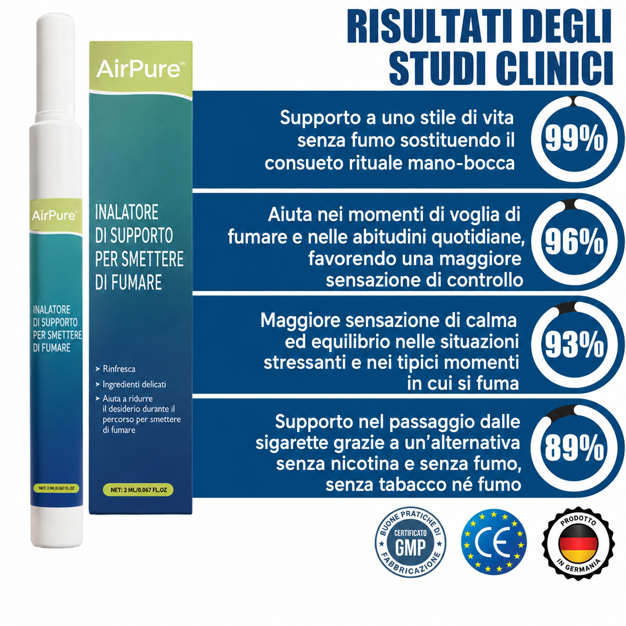 AirPure™ | I tuoi polmoni lanciano l’allarme. Dai loro finalmente il supporto di cui hanno bisogno – in soli 7 giorni.