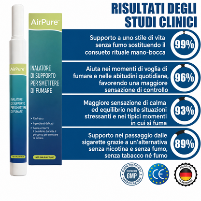 AirPure™ | I tuoi polmoni lanciano l’allarme. Dai loro finalmente il supporto di cui hanno bisogno – in soli 7 giorni.