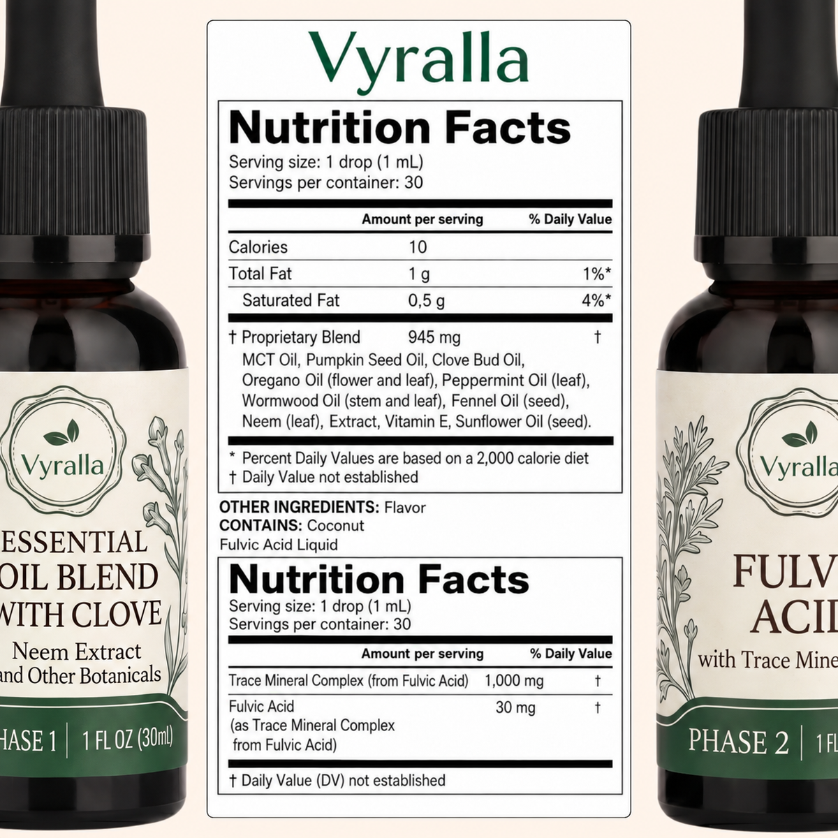 Vyralla® GutCleanse - 2-Step Parasite Cleanse Kit - Natural Herbal Detox for a Cleaner, Healthier Gut